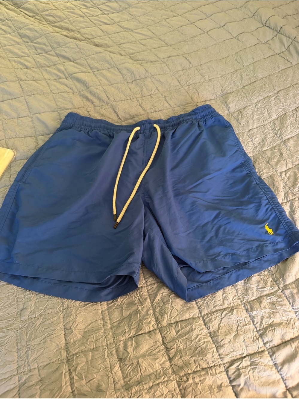 Polo Ralph Lauren Blue Swim Trunks with Yellow Pony Men’s XL